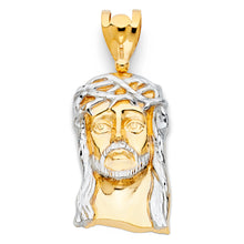 Load image into Gallery viewer, 14K Two Tone Jesus Pendant