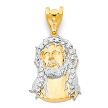 Load image into Gallery viewer, 14K Two Tone Jesus Pendant