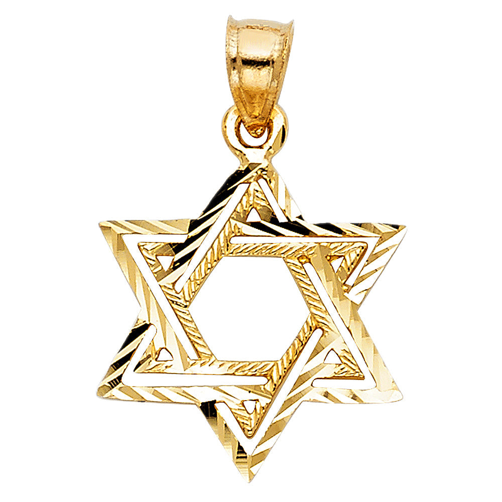 14K Yellow STAR OF DAVID PENDANT