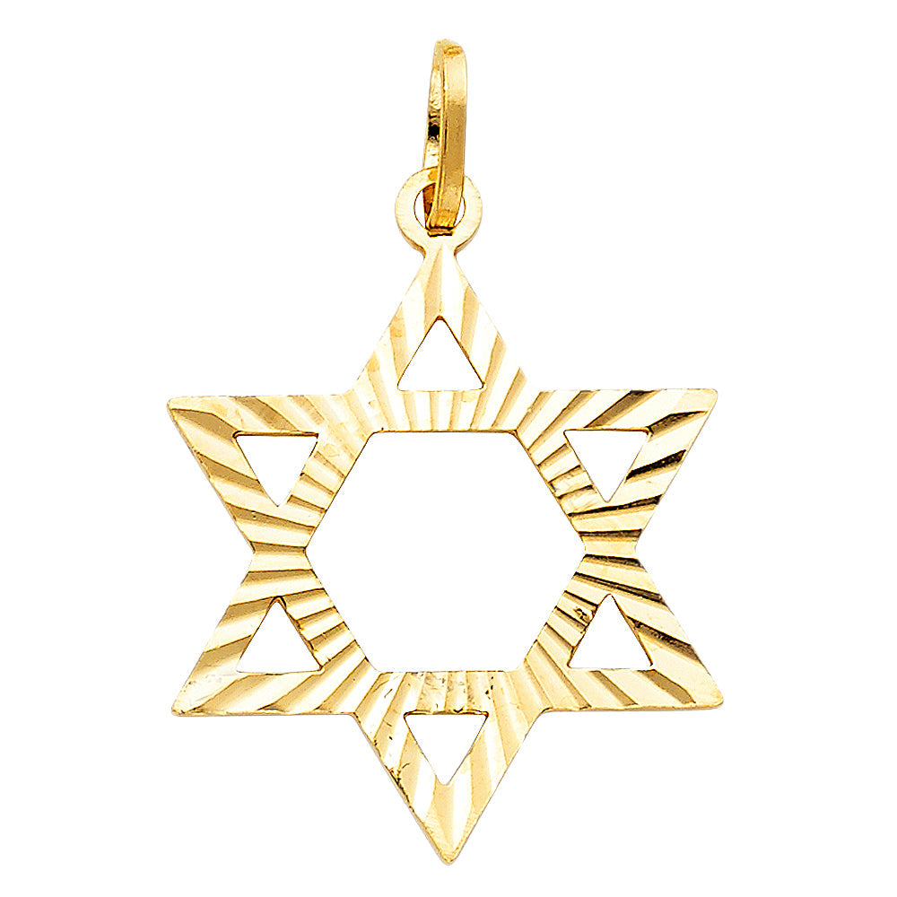 14K Yellow STAR OF DAVID PENDANT