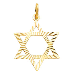14K Yellow STAR OF DAVID PENDANT