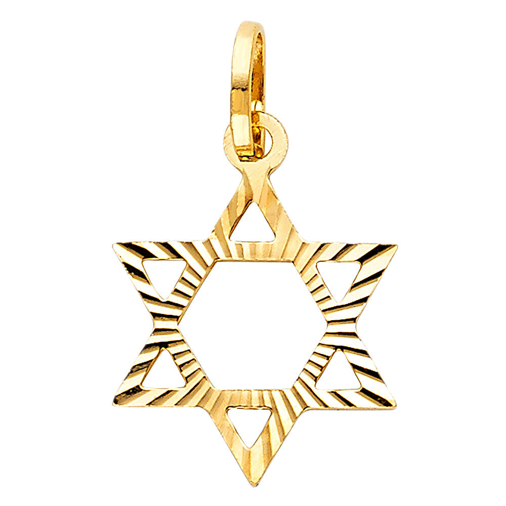 14K Yellow STAR OF DAVID PENDANT