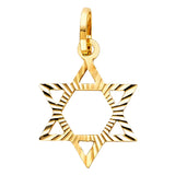 14K Yellow STAR OF DAVID PENDANT