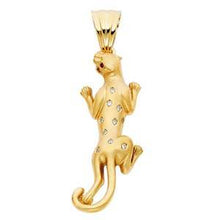 Load image into Gallery viewer, 14k Yellow Gold 18mm CZ Puma Assorted Pendant