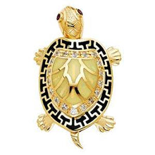 Load image into Gallery viewer, 14k Yellow Gold 18mm Turtle Assorted Pendant