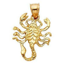 Load image into Gallery viewer, 14k Yellow Gold 15mm Scorpion Assorted Pendant