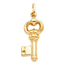 Load image into Gallery viewer, 14K Yellow Gold 25mm Key Pendant