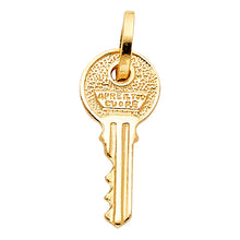 Load image into Gallery viewer, 14K Yellow Gold 9mm Key Pendant