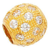 14K Yellow Gold 10mm CZ Sphere Pendant