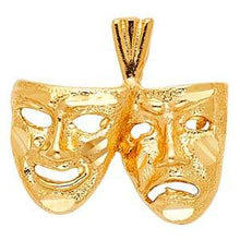 Load image into Gallery viewer, 14k Yellow Gold 18mm Mask Assorted Pendant