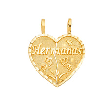 Load image into Gallery viewer, 14k Yellow Gold Hermanas Broken Heart Pendant