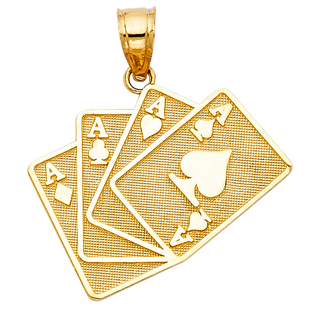 14K Yellow Gold 25mm A Pocker Pendant