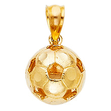 Load image into Gallery viewer, 14K Yellow Gold 9mm Soccer Ball Pendant
