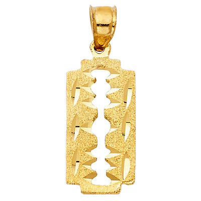 14K Yellow Gold 10mm Keyhole Pendant
