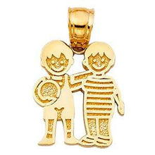 Load image into Gallery viewer, 14k Yellow Gold 13mm Boy&#39;s With Ball Pendant