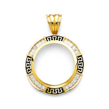14K Yellow CZ GREEK CZ Frame 20.8grams