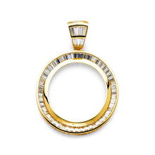 Load image into Gallery viewer, 14K Yellow BAGUETTE CZ Frame 21.2grams