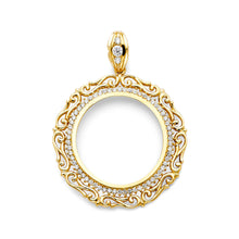 Load image into Gallery viewer, 14K Yellow RD CZ Frame 16.6grams