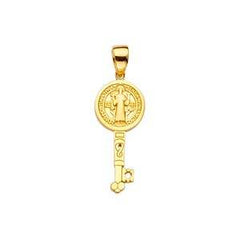 14k Yellow Gold 8mm San Benito Key Pendant