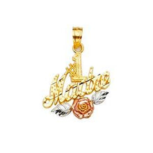 Load image into Gallery viewer, 14k Tri Color Gold 20mm Madre Assorted Pendant