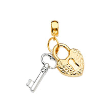 Load image into Gallery viewer, 14K Twotone Key and Lock for Mix and Match Bracelet