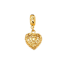Load image into Gallery viewer, 14K Yellow Heart Charm for Mix and Match Bracelet