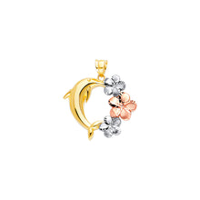 Load image into Gallery viewer, 14K Tricolor Gold Heart Pendant