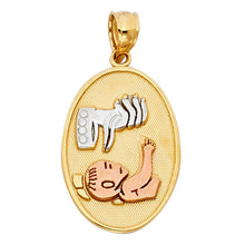 Load image into Gallery viewer, 14K Tri Color 13mm Religious Pendant - silverdepot