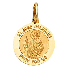 Load image into Gallery viewer, 14K Yellow Gold 18mm St. Jude Thaddeus Religious Pendant