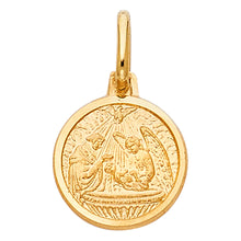 Load image into Gallery viewer, 14K Yellow Gold 15mm Baptism Religious Pendant