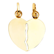 Load image into Gallery viewer, 14K Yellow Gold 20mm Broken Heart Pendant