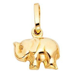 14K Yellow Gold 13mm Elephant Pendant