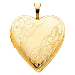 14K Yellow HEART LOCKET Pendant 3.1grams