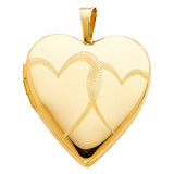 14K Yellow HEART LOCKET Pendant 3.1grams