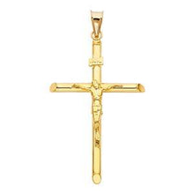 Load image into Gallery viewer, 14K Yellow Gold 28mm Religious Cross Crucifix Pendant