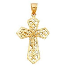 Load image into Gallery viewer, 14K Yellow Gold  23mm Religious Crucifix Pendant