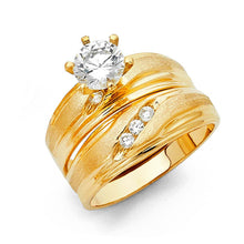 Load image into Gallery viewer, 14K Two Tone Gold 6mm CZ Ladies Wedding Ring--Wedding Band and Engagement Rings are sold Separately