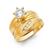 14K Two Tone Gold 6mm CZ Ladies Wedding Ring--Wedding Band and Engagement Rings are sold Separately