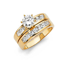 Load image into Gallery viewer, 14K Yellow Gold Round 4mm CZ Engagement Ring