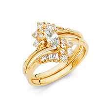 Load image into Gallery viewer, 14k Yellow Gold Round 3mm CZ Duo Set