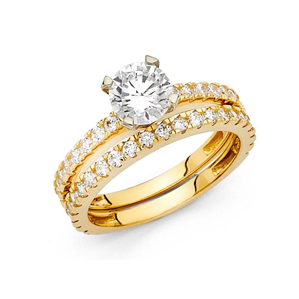 14K Yellow Gold Round 2.5mm CZ Ladies Wedding Ring---Wedding Band and Engagement Ring are sold separately