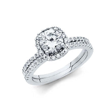 Load image into Gallery viewer, 14K White Gold 1.5mm Round CZ Ladies Wedding Ring--Wedding Band and Engagement Ring are sold Separately