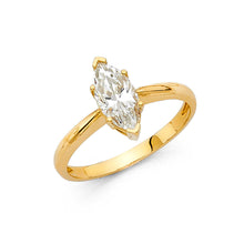 Load image into Gallery viewer, 14K Yellow CZ Engagement Ring 2.4grams