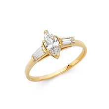 Load image into Gallery viewer, 14K Yellow CZ Engagement Ring 1.8grams