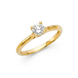 14K Yellow CZ Engagement Ring 2.4grams
