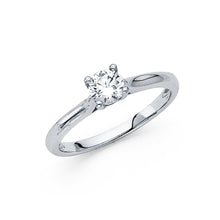 Load image into Gallery viewer, 14K White CZ Engagement Ring 2.4grams