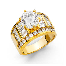 Load image into Gallery viewer, 14K Yellow CZ Engagement Ring