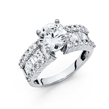 Load image into Gallery viewer, 14K White CZ Engagement Ring