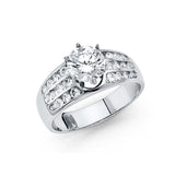 14K White CZ Engagement Ring 4.3grams