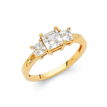 Load image into Gallery viewer, 14K Yellow Gold Polished Clear CZ Engagement Ring
